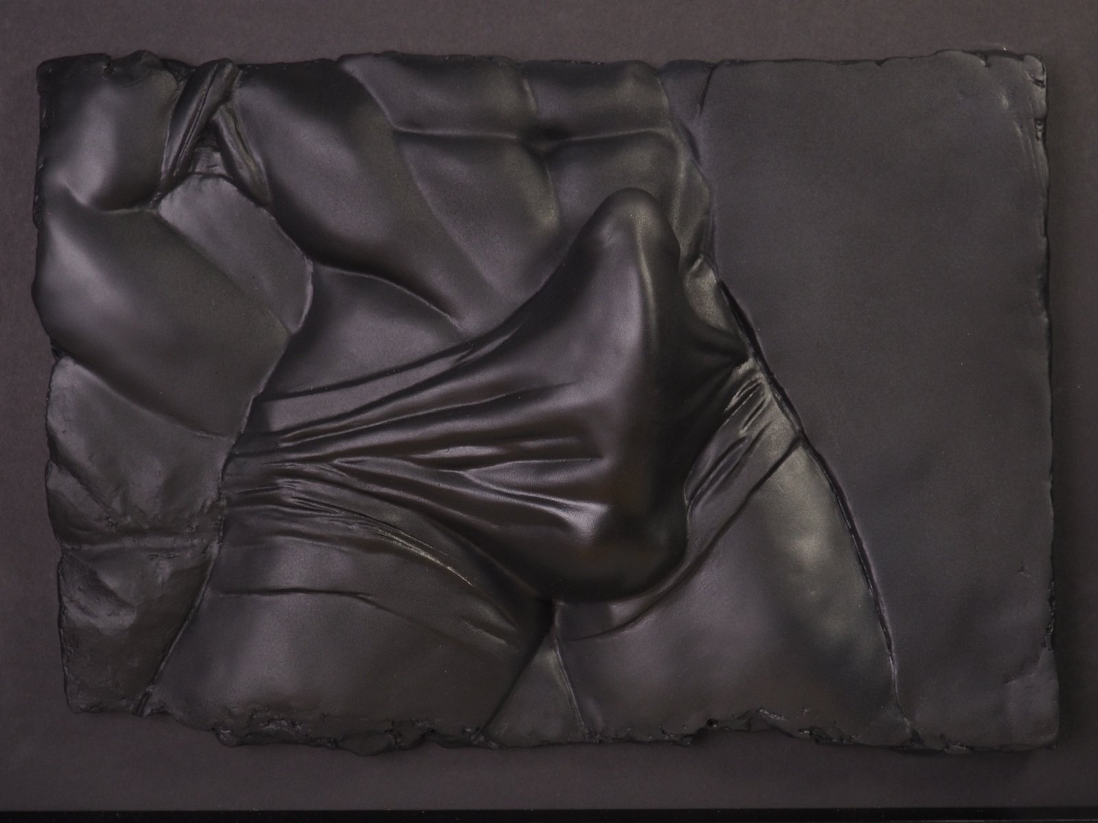 The Shape of Want pure black framed wall relief by MASOMA