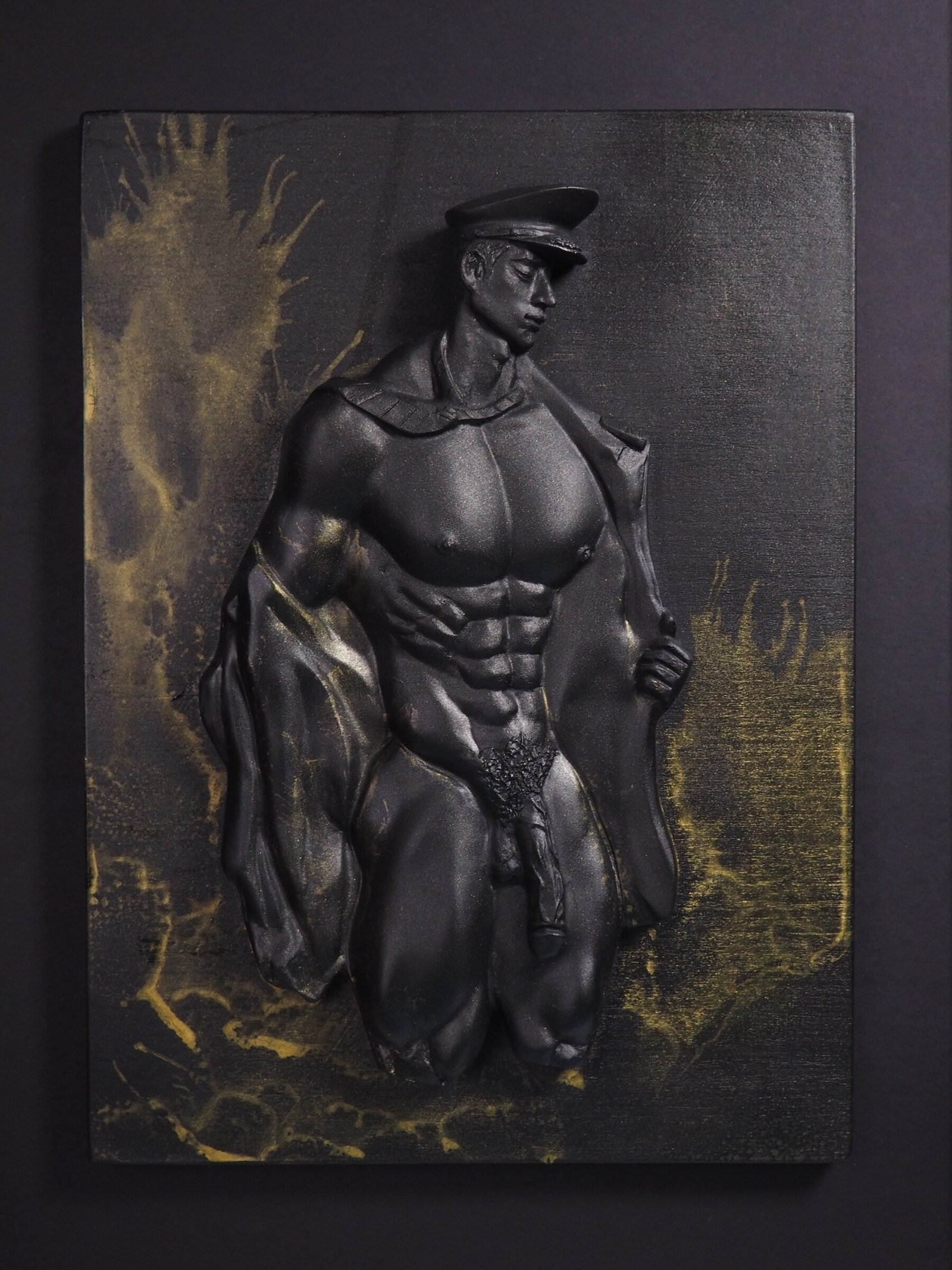 Beneath the Rank Gold Splash resin sculpture by MASOMA