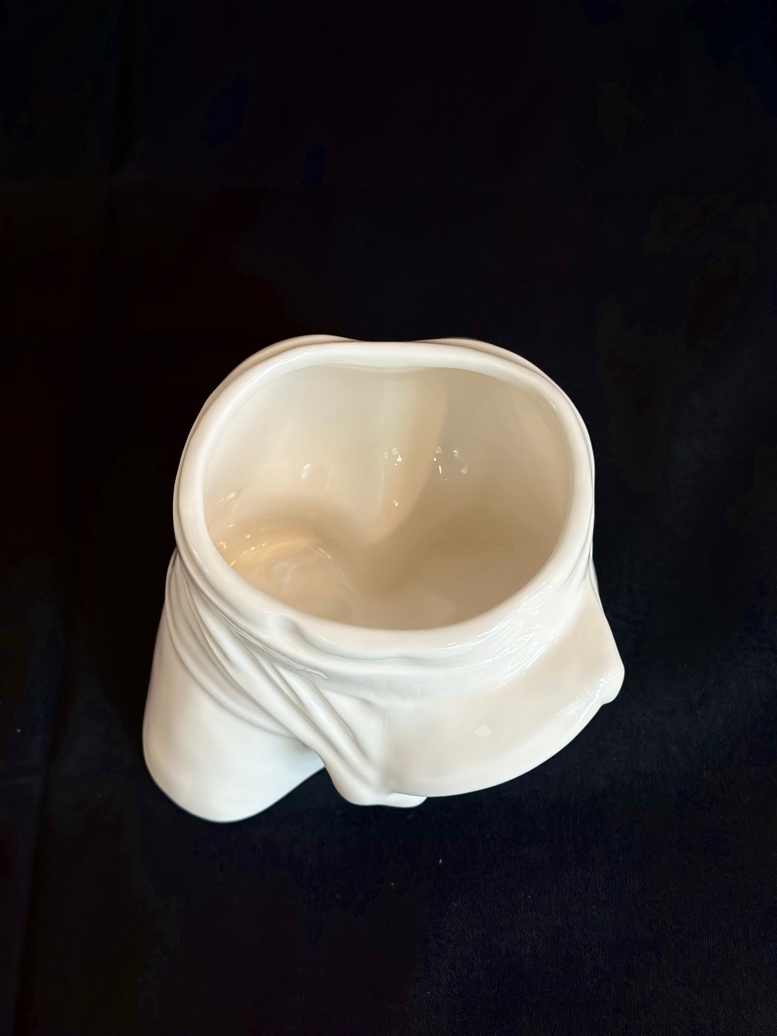 Detail view of Cup of Origo White resin sculpture