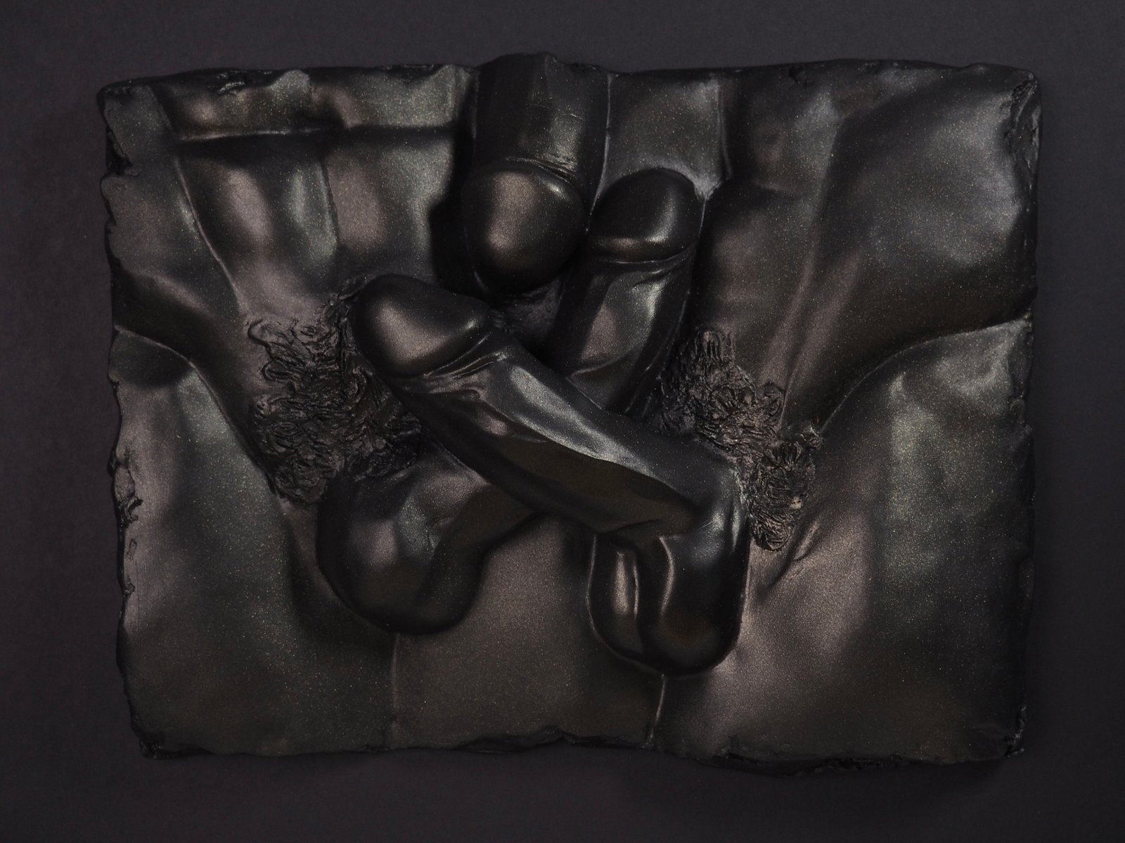 Entwined Black Gold resin sculpture by MASOMA
