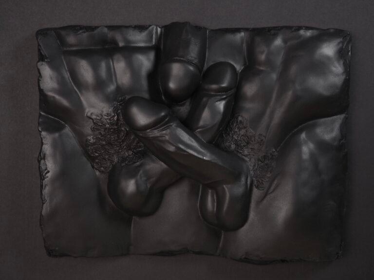 Entwined queer male form wall relief by MASOMA