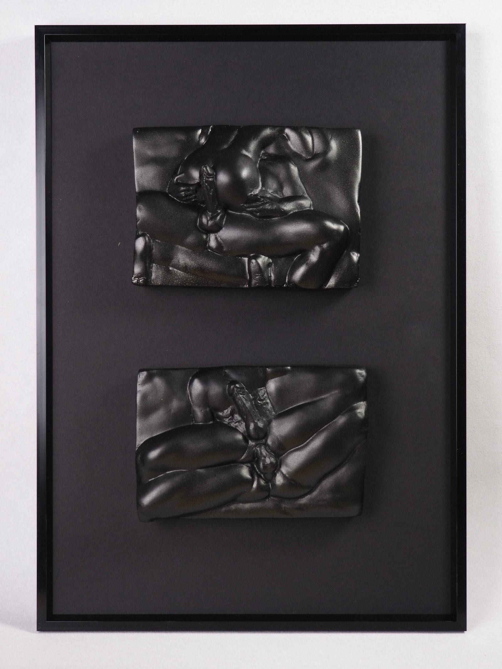 Detail view of Eros resin sculpture