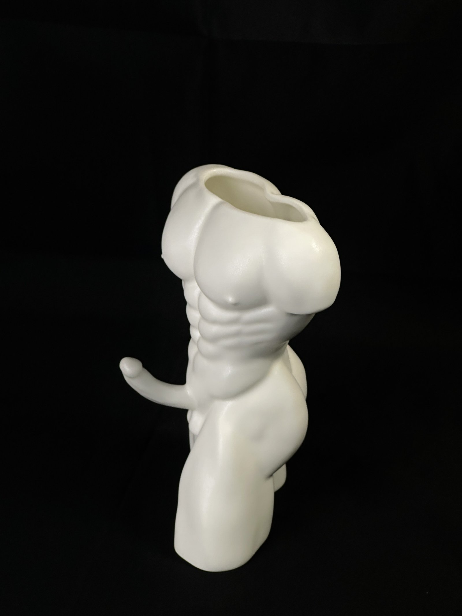 Detail view of Held by the Body ceramic sculpture