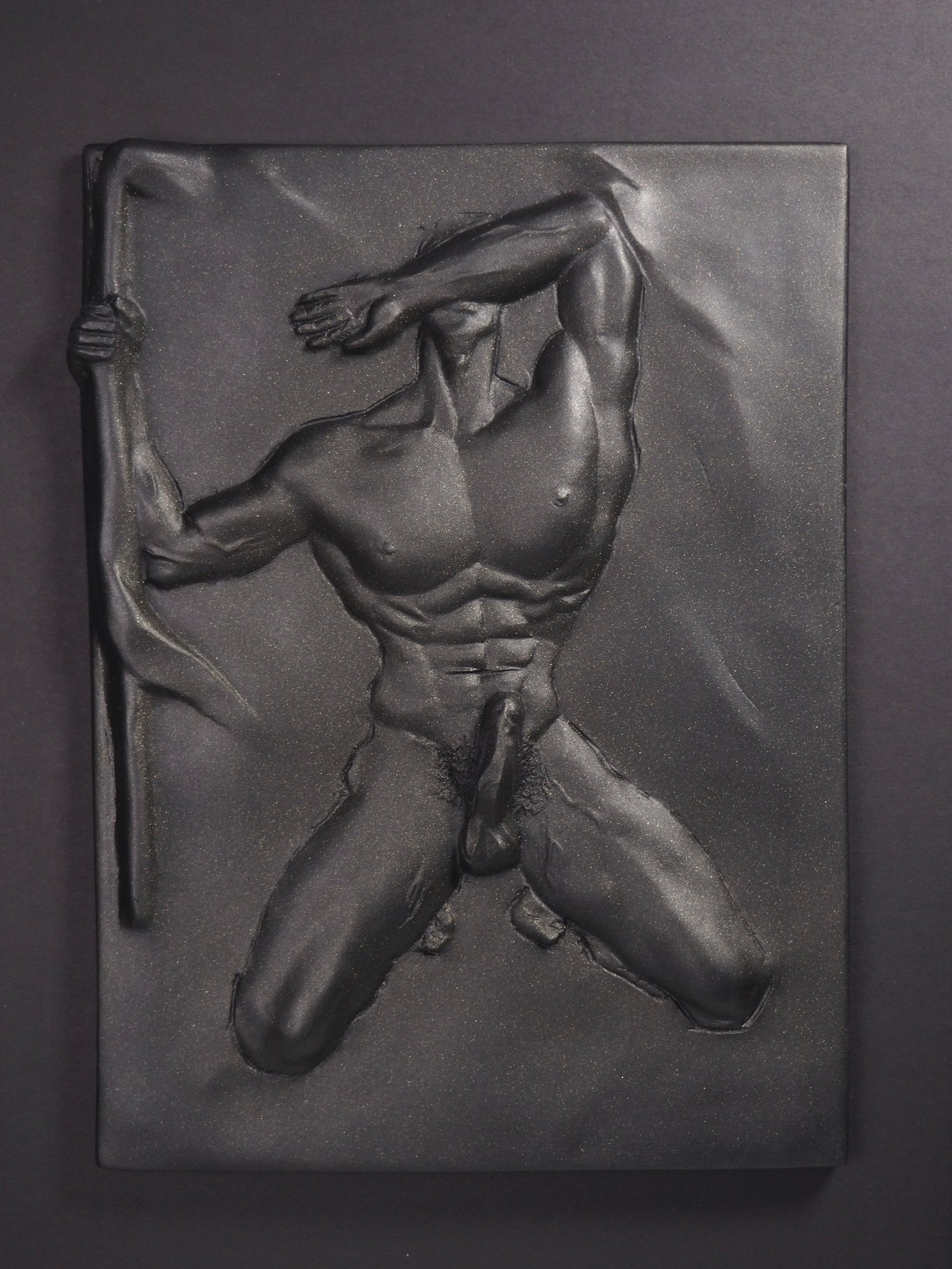 Overcome Black Gold resin sculpture by MASOMA