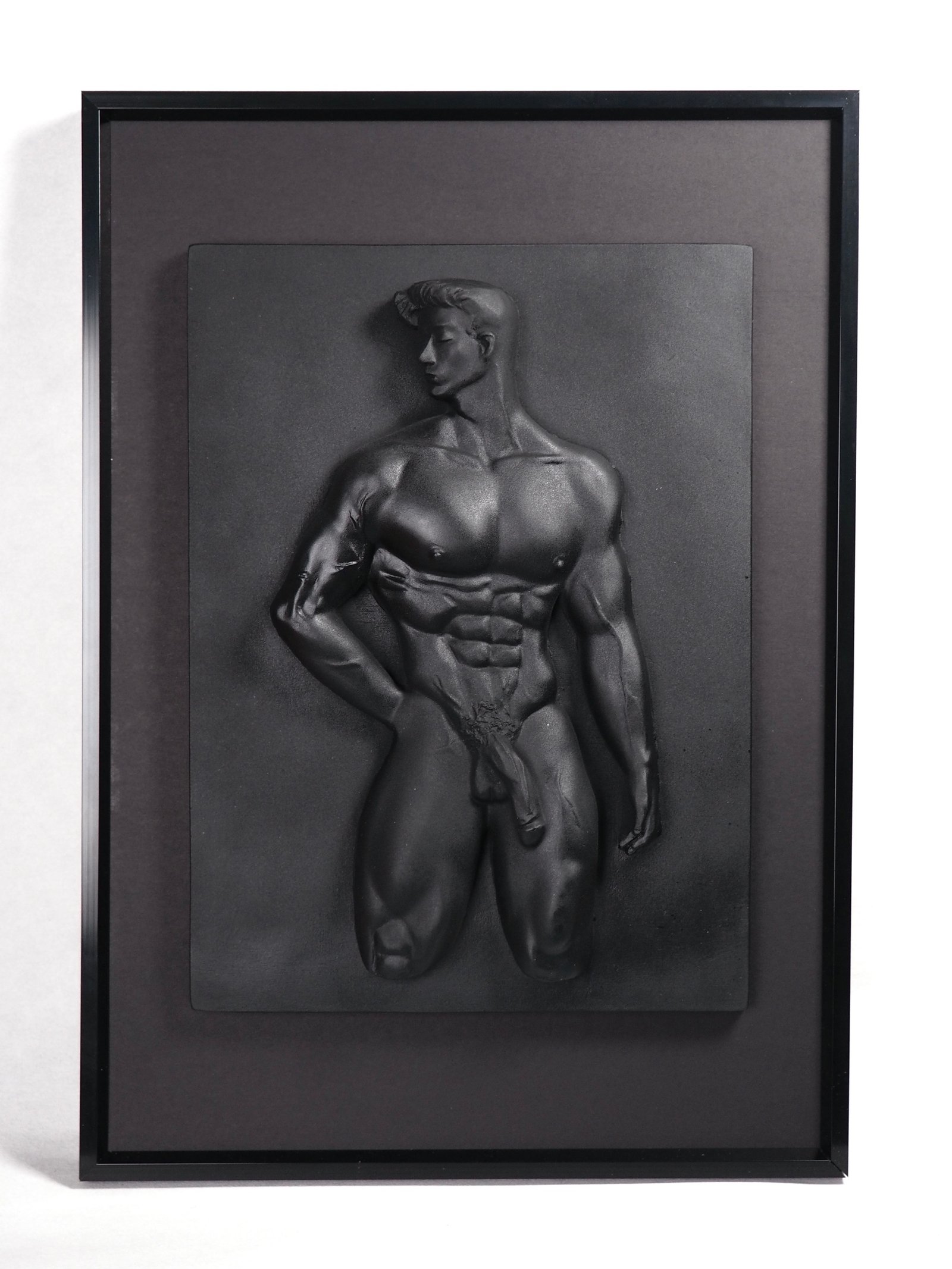 Detail view of Quiet Dominion Pure Black resin sculpture