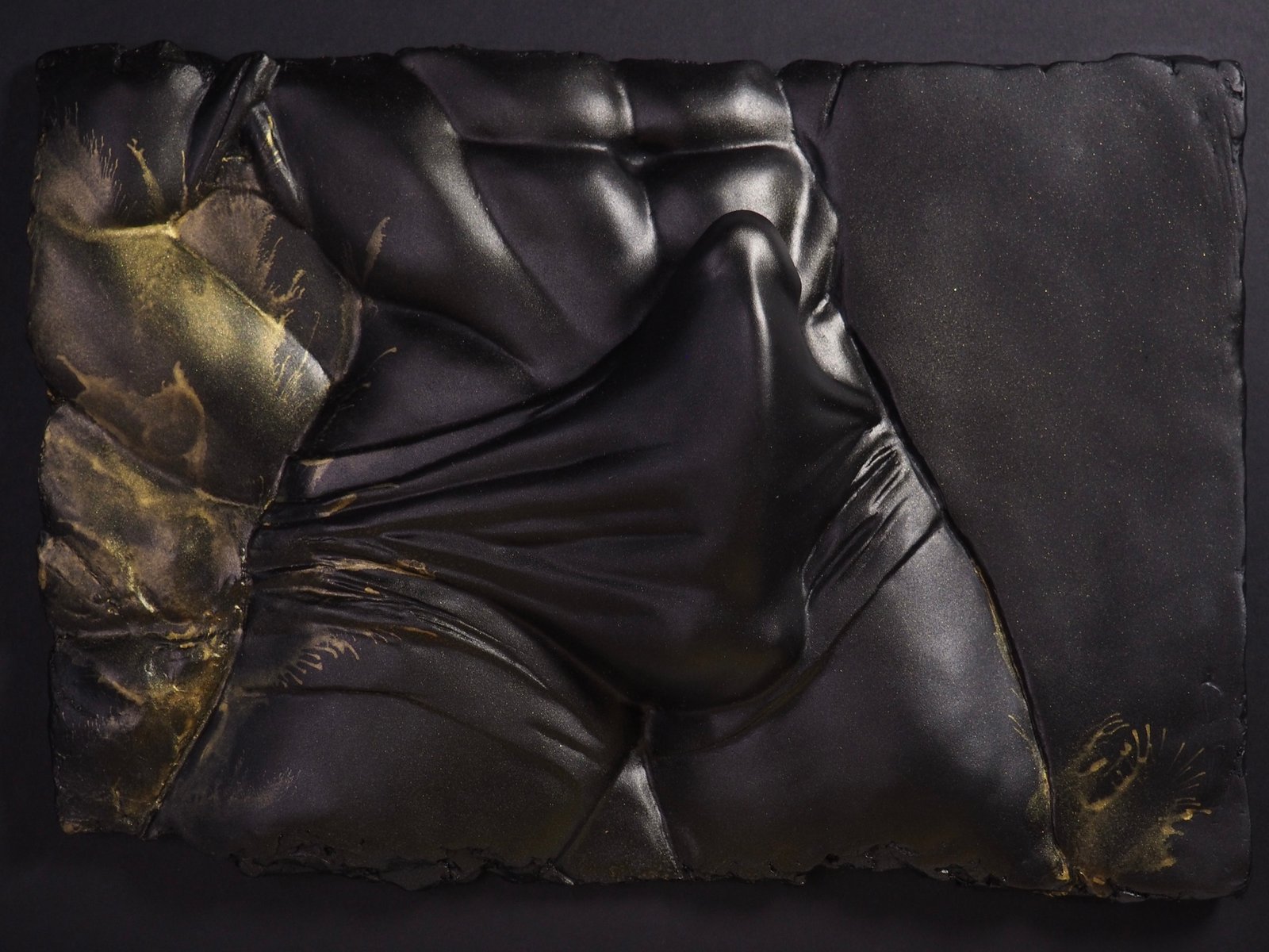 The Shape of Want Gold Splash resin sculpture by MASOMA