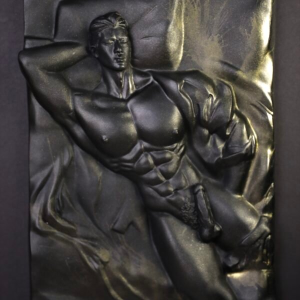 Threshold of Gold Gold Splash resin male form wall relief