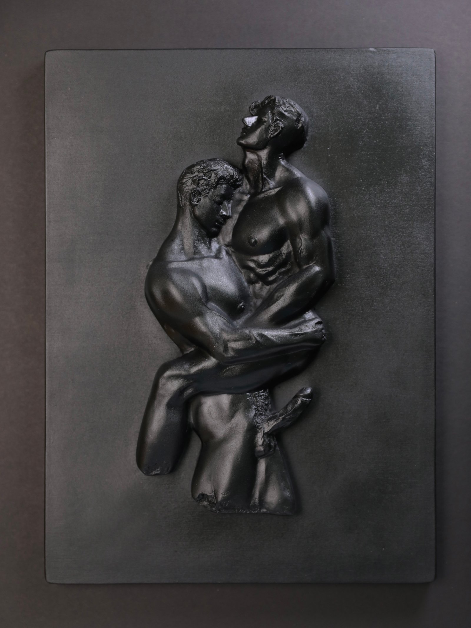 Where We Yield Pure Black resin sculpture by MASOMA